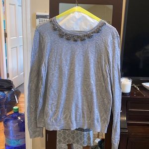 Lauren Grey BeJeweled neck sweater Size Medium